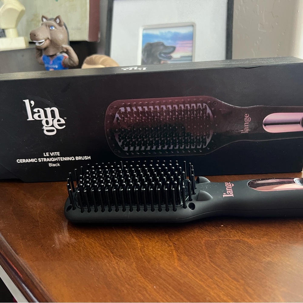 L'ange Le Vite Ceramic Straightening Brush - Black